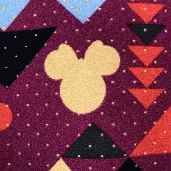 LuLaRoe Disney Cassie Womens Mauve Mickey Mouse Stretch Pencil Skirt Sz. Medium - Picture 8 of 8